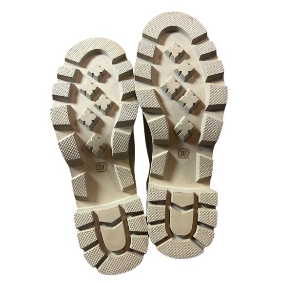 Steve Madden Chelsea Boots Women 10 Hadlee Shoes Brown Suede chunky Lug Sole - Picture 5 of 6